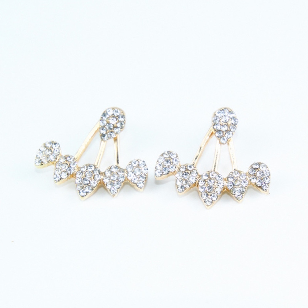 Bohemian Gold Tone Ear Cuff earrings - Picture 2 of 2